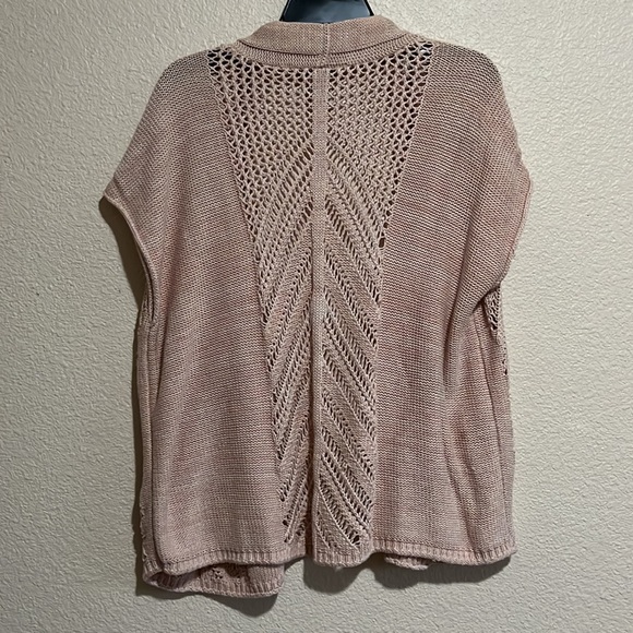 American Rag Short Sleeve Cardigan - Light Pink - Size S/M - 100% Cotton - Picture 4 of 8